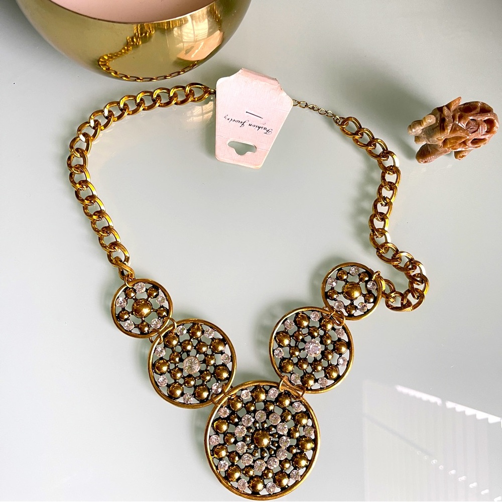 Chrome & Crystal Necklace